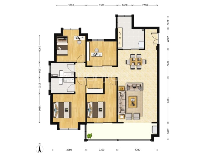 建投朝朝暮暮--建面 142m²