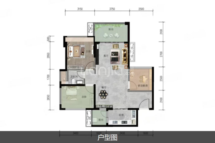 星海·颐德城--建面 106.67m²