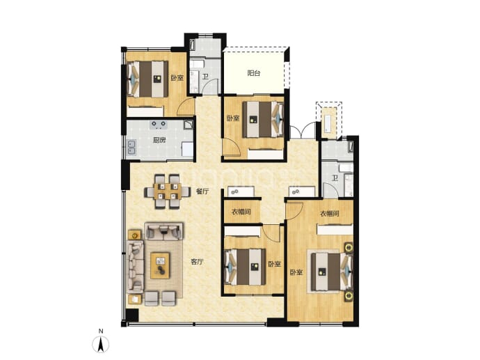 屹立天誉东方--建面 116m²