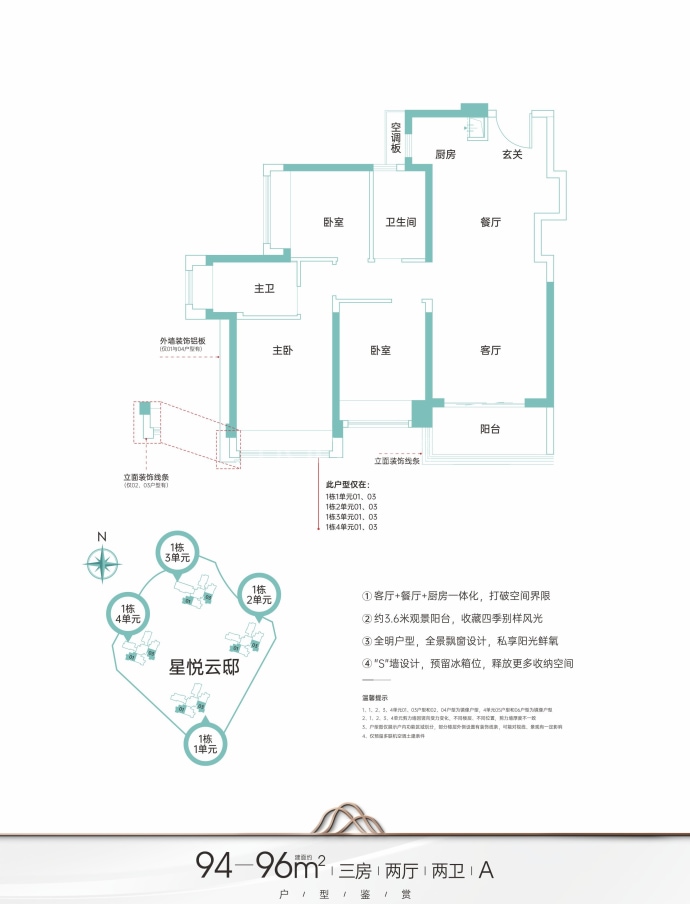 星河星悦云邸--建面 96m²