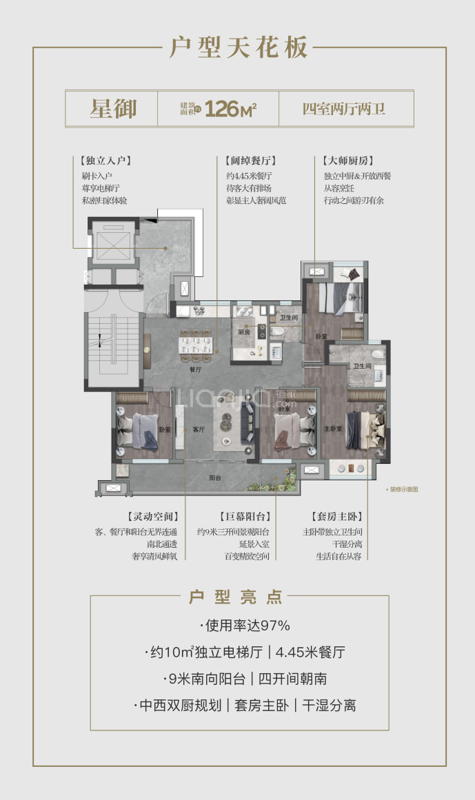 恒瑞·新光悦府--建面 126m²