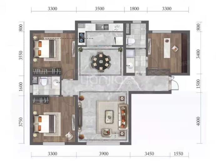 交建·翰博苑--建面 119m²