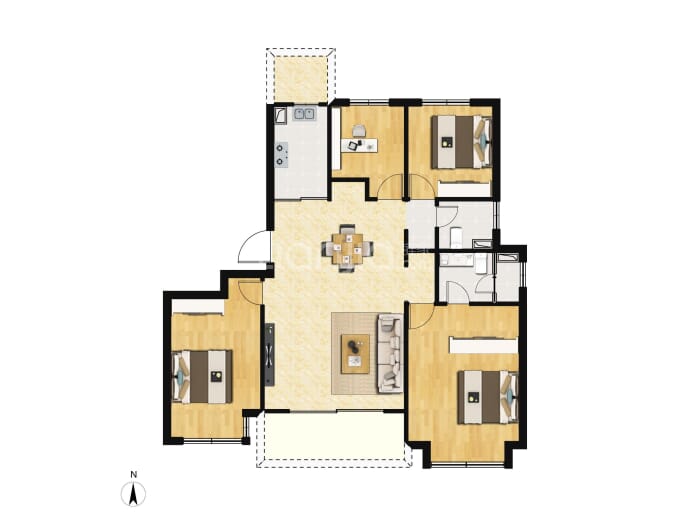 仁恒时代天镜--建面 140m²