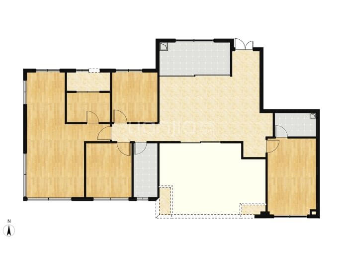 招商序4室2厅3卫户型图