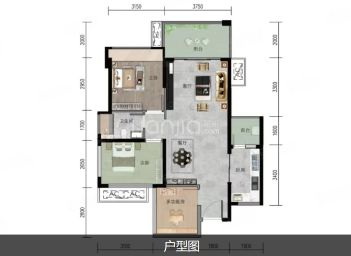 星海·颐德城--建面 76.89m²