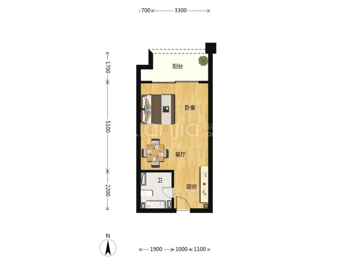 海湾花园--建面 43.03m²