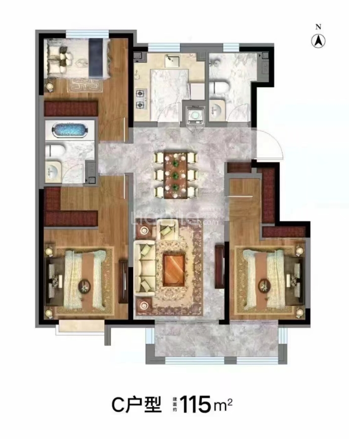 华润凯旋门--建面 115m²