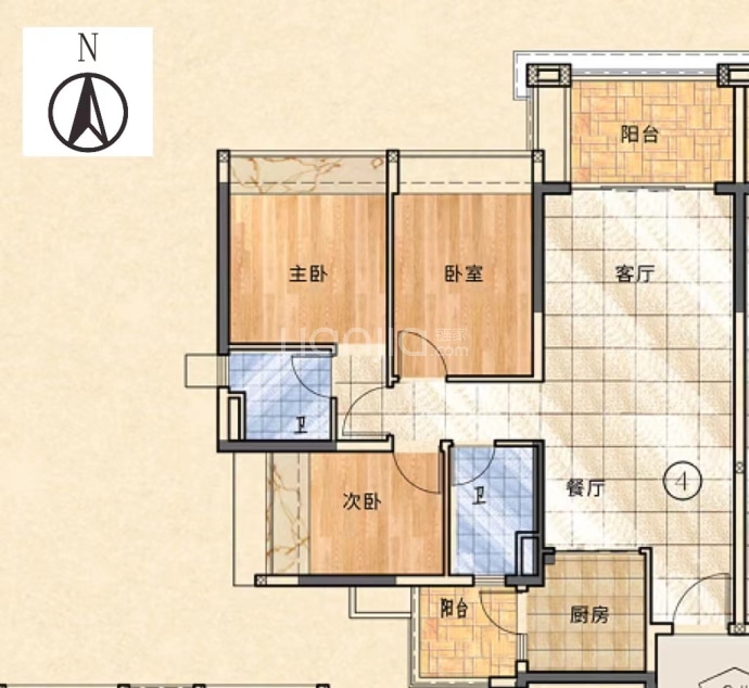 信业·珀丽湾--建面 94m²