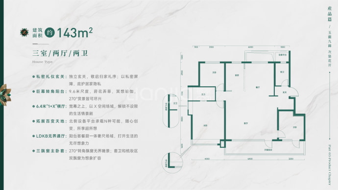 绿城锦玉兰--建面 143m²