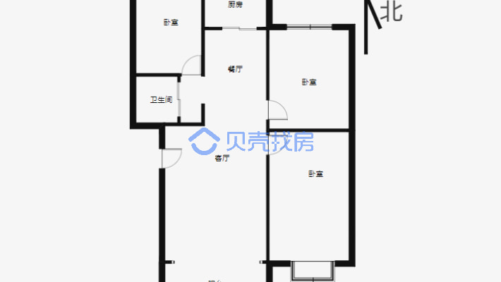 新市区 多层2楼 拎包入住 新联市场 北京路 地铁-户型图