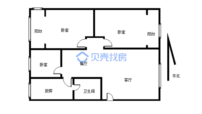 南岸东区安居里小区 地理位置好  交通方便-户型图