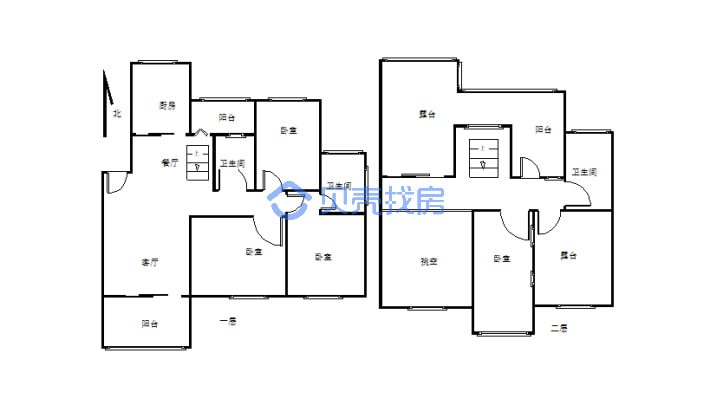 0375首付五室两厅两卫生活方便小区环境优美-户型图