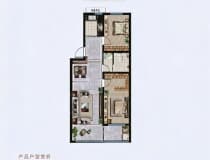 璞丽豪庭2室2厅1卫户型图