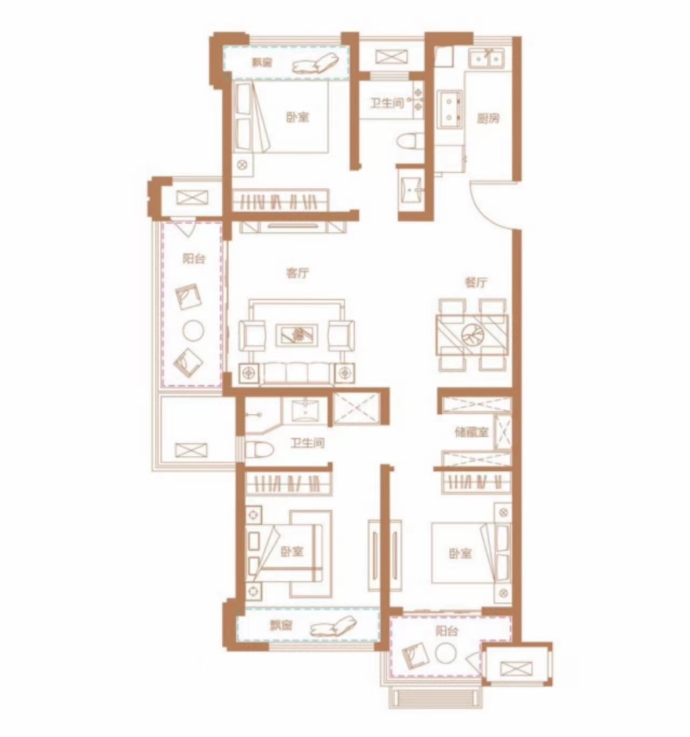 香溢荣府--建面 114m²