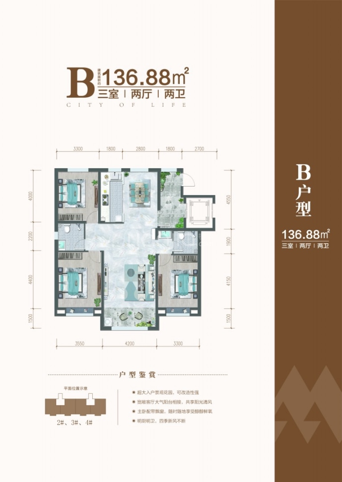 兴桐瀚海峯璟--建面 136.88m²