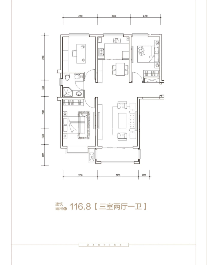 文兴首席竹里--建面 116.8m²