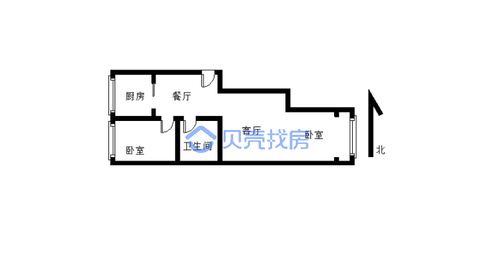 楼层好 精装修 位置优越 明室明厅 公摊面积小-户型图