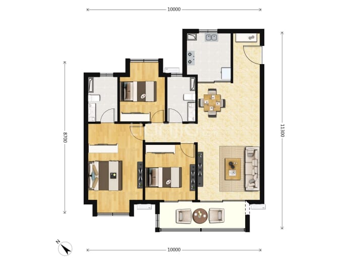 和雅东方--建面 115m²