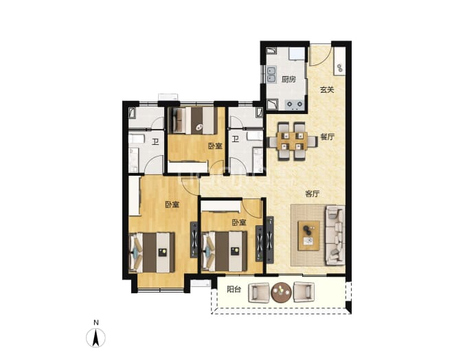 江印--建面 114.73m²