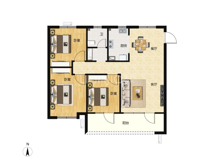 鲁骐·书香世家--建面 106m²