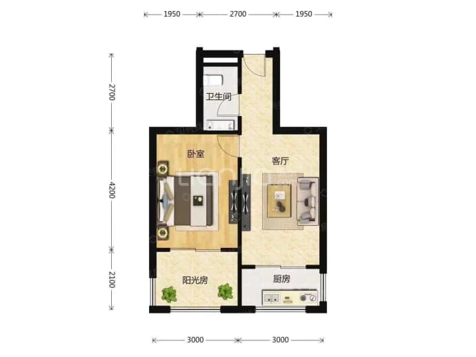 丽晶公馆--建面 52m²