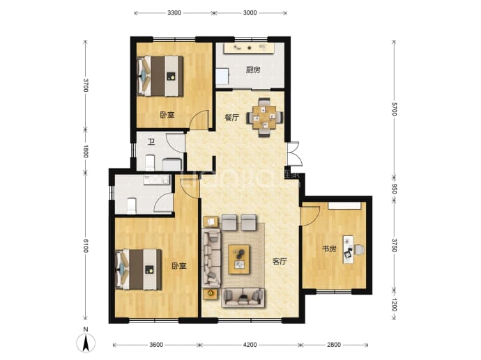 西城一品--建面 124m²