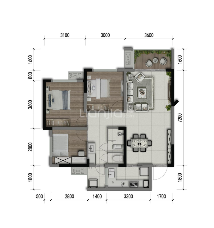 天府智慧城--建面 85m²