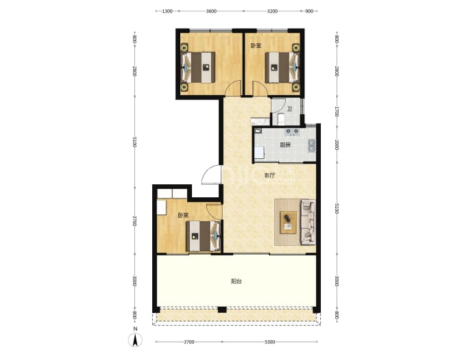 东方宇亿万林上院--建面 118m²