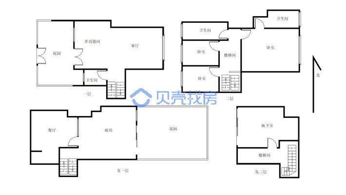 荣海国际温泉社区 4室2厅 东南-户型图