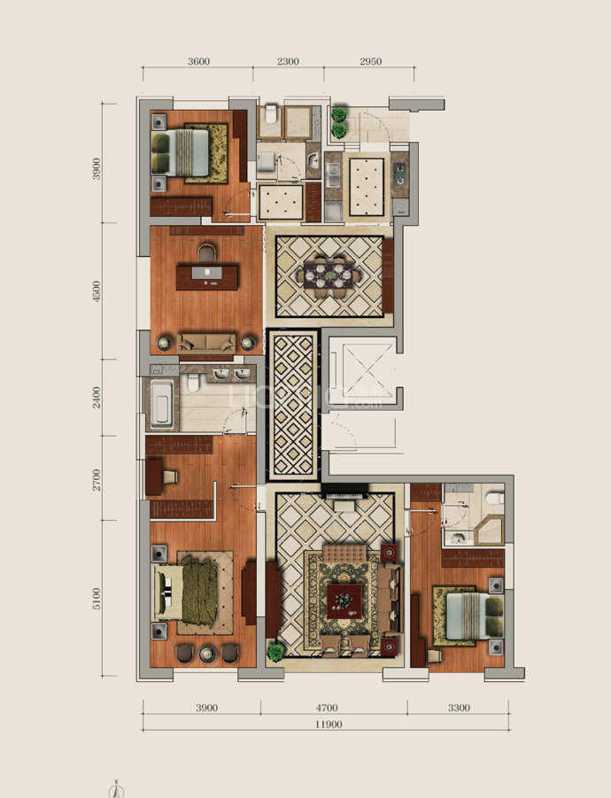 星海长岛--建面 214m²