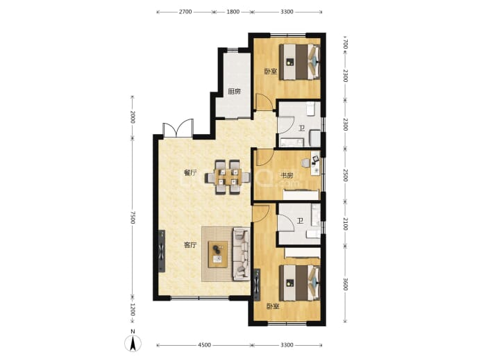 尚河园--建面 118.29m²