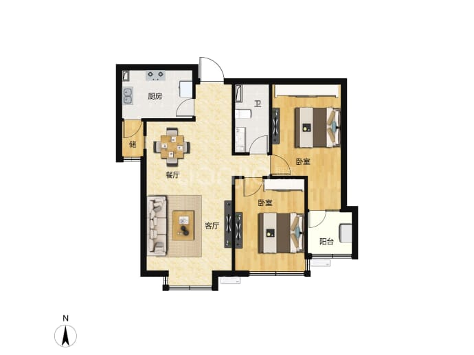 福地新园--建面 97.25m²