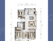 日照山海湾4室2厅2卫户型图