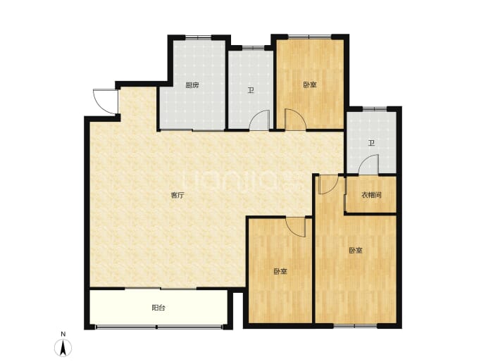 宇龙湖畔花园--建面 159.19m²