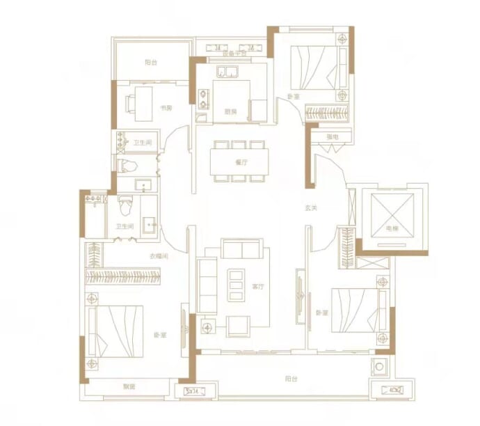 嘉源襄河左岸--建面 121m²