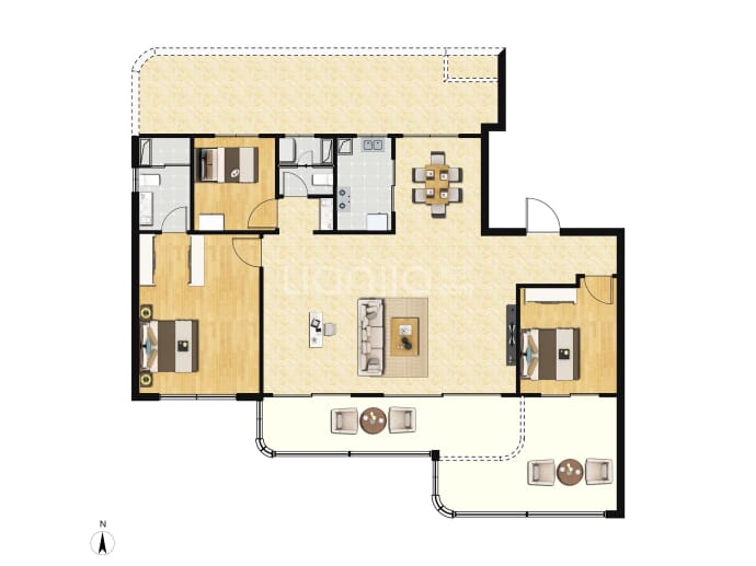 嘉园蓝湖九郡--建面 140m²