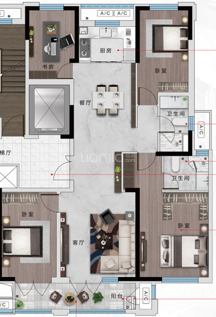 北城国际·悦秀园--建面 142m²