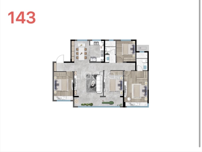 历控文誉城--建面 143m²