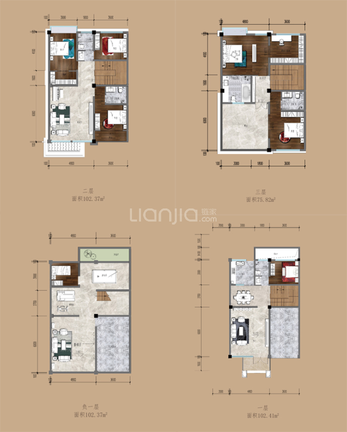 公园里沙河郡--建面 382.97m²