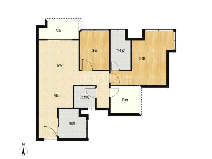 广佛保利城--建面 76m²