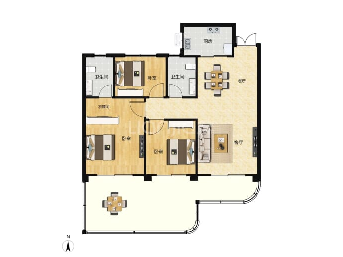 旭强雲起江山--建面 107m²