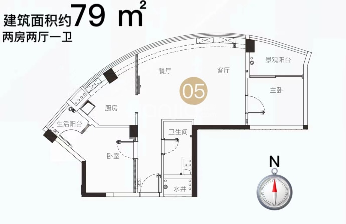 时代珑星--建面 79m²