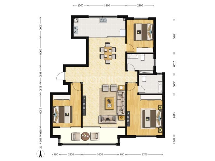 绿城·桂语江南--建面 145m²