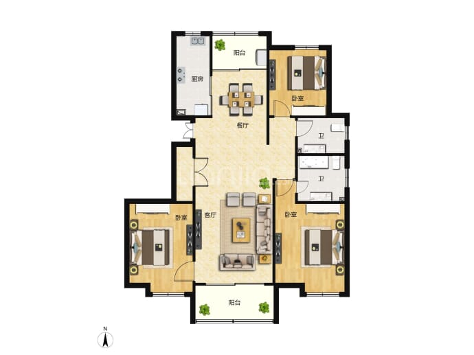 燕南家园--建面 148.63m²