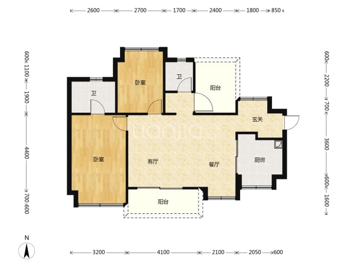 九颂中奥沃华·鸿禧--建面 96m²