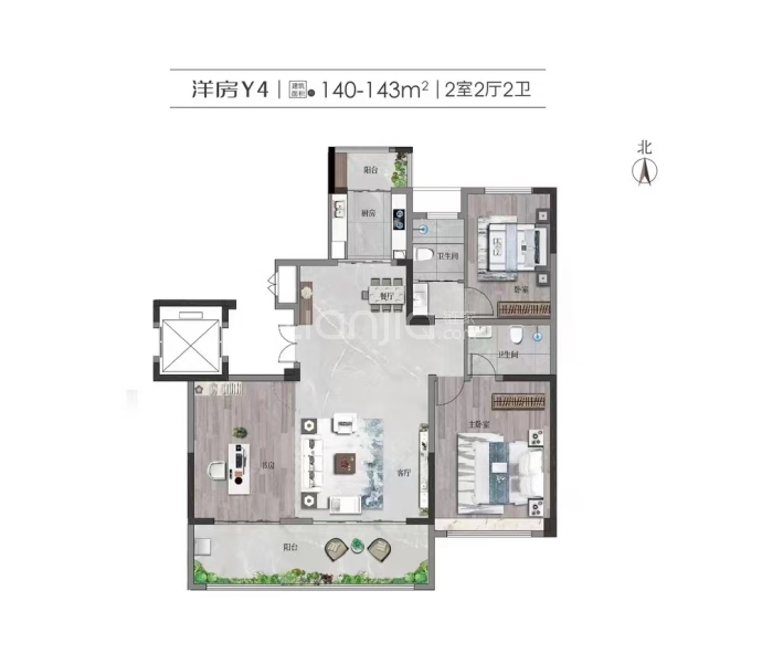 紫金桃花源--建面 140m²