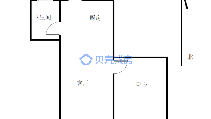 龙禧公寓年大产权朝南客卧分离家具家电齐全-户型图