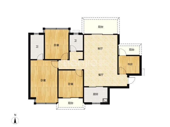 盛邦·书香里--建面 119.03m²