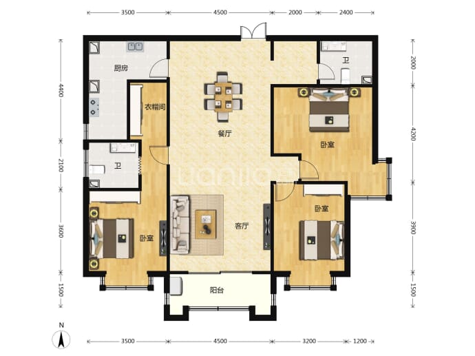 颐合府--建面 155m²