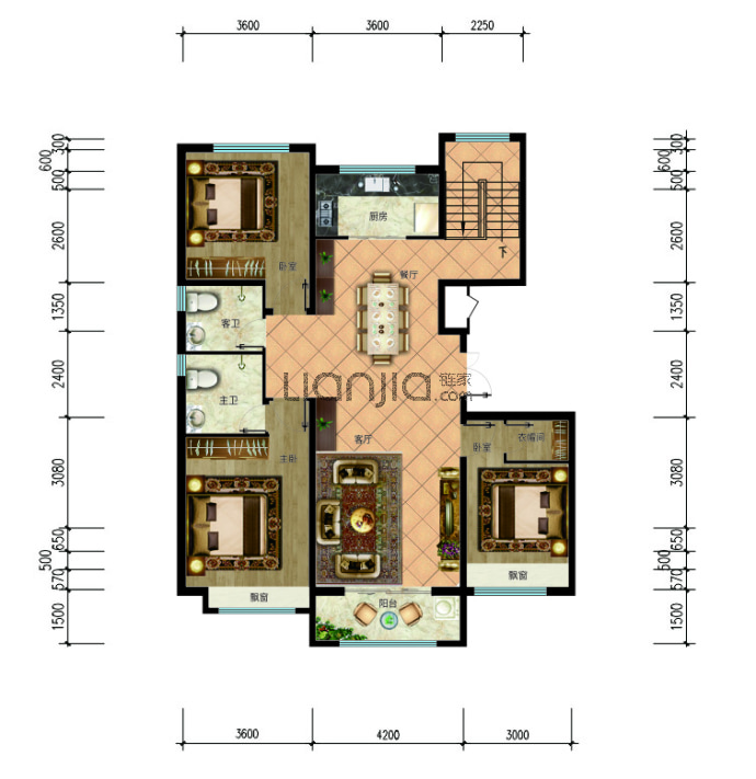 旗舰天磬园--建面 118m²